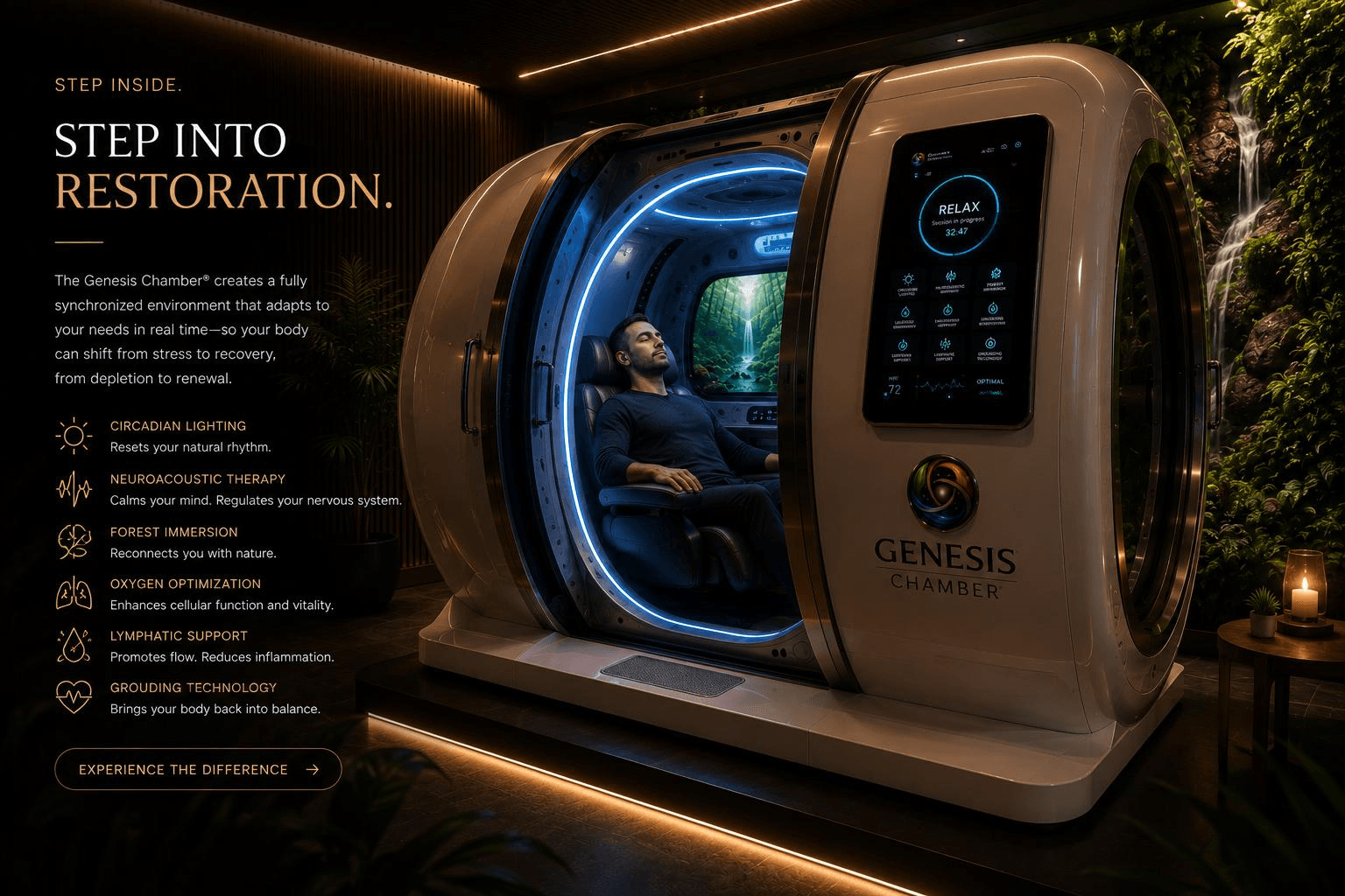 Step into restoration Genesis Chamber session view